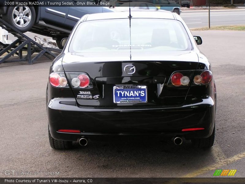 Onyx Black / Beige 2008 Mazda MAZDA6 i Touring Sedan