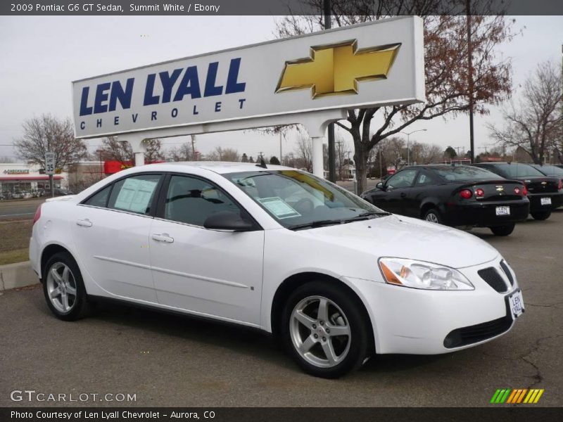 Summit White / Ebony 2009 Pontiac G6 GT Sedan