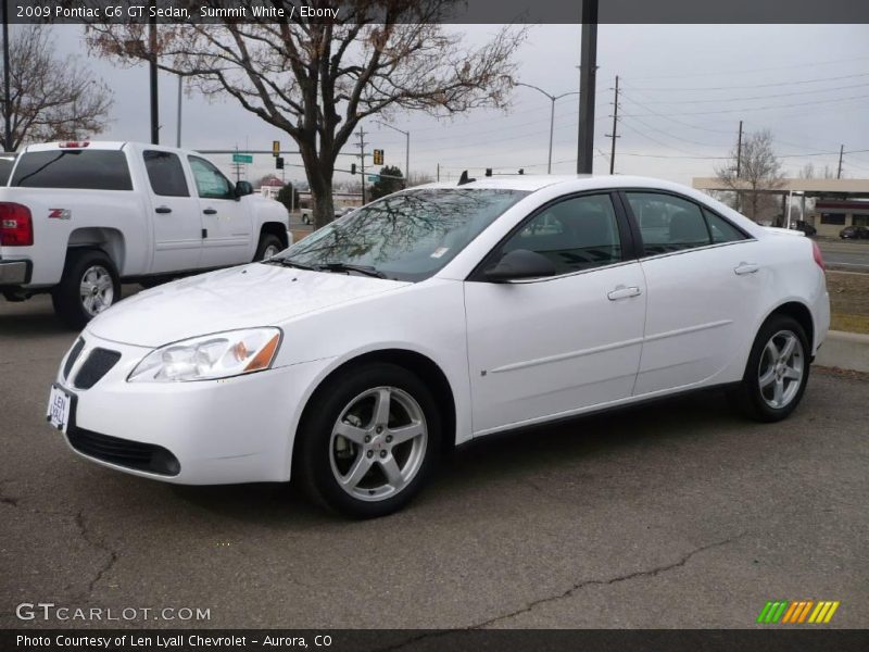 Summit White / Ebony 2009 Pontiac G6 GT Sedan