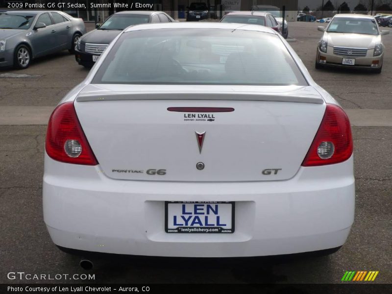 Summit White / Ebony 2009 Pontiac G6 GT Sedan
