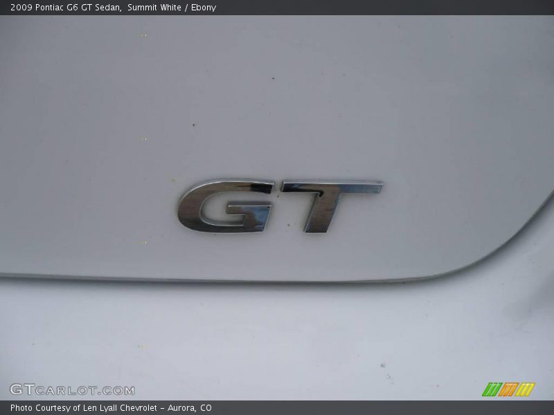 Summit White / Ebony 2009 Pontiac G6 GT Sedan