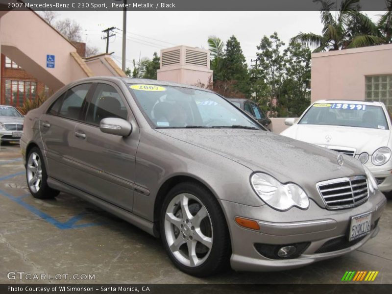 Pewter Metallic / Black 2007 Mercedes-Benz C 230 Sport