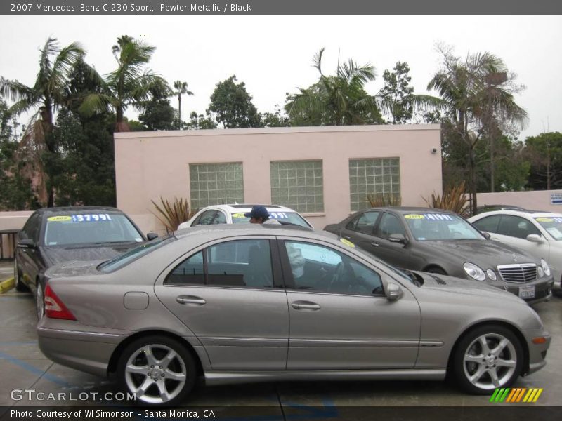 Pewter Metallic / Black 2007 Mercedes-Benz C 230 Sport