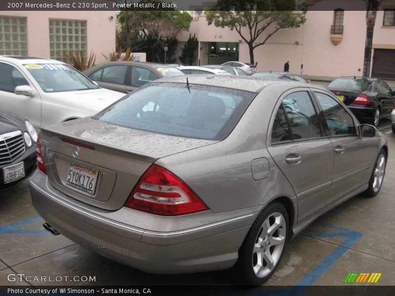 Pewter Metallic / Black 2007 Mercedes-Benz C 230 Sport