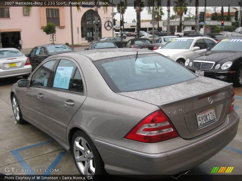 Pewter Metallic / Black 2007 Mercedes-Benz C 230 Sport