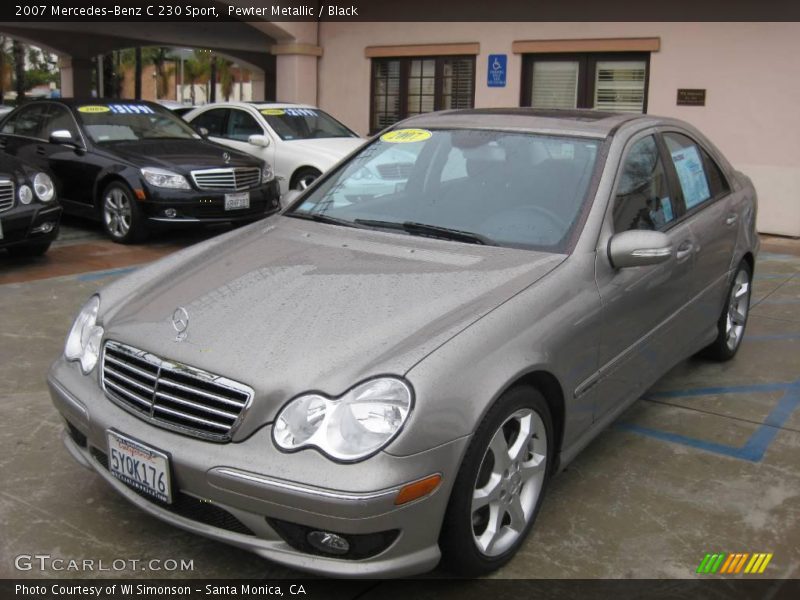 Pewter Metallic / Black 2007 Mercedes-Benz C 230 Sport