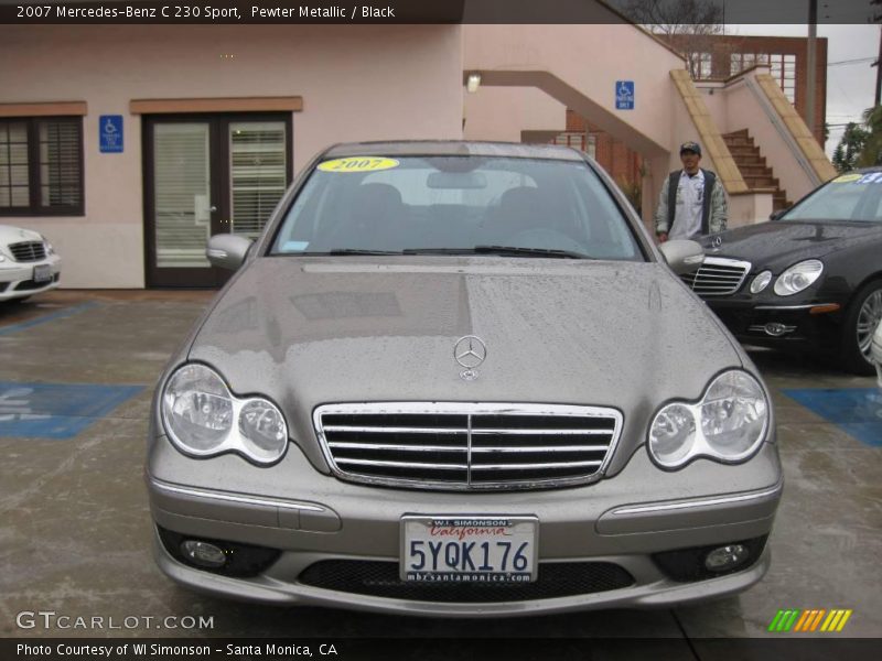 Pewter Metallic / Black 2007 Mercedes-Benz C 230 Sport