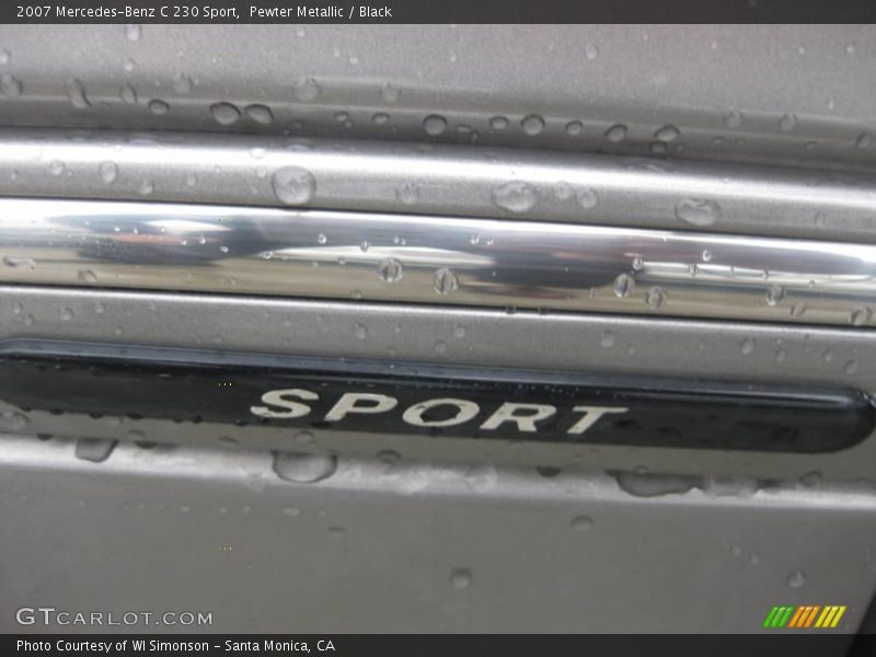 Pewter Metallic / Black 2007 Mercedes-Benz C 230 Sport