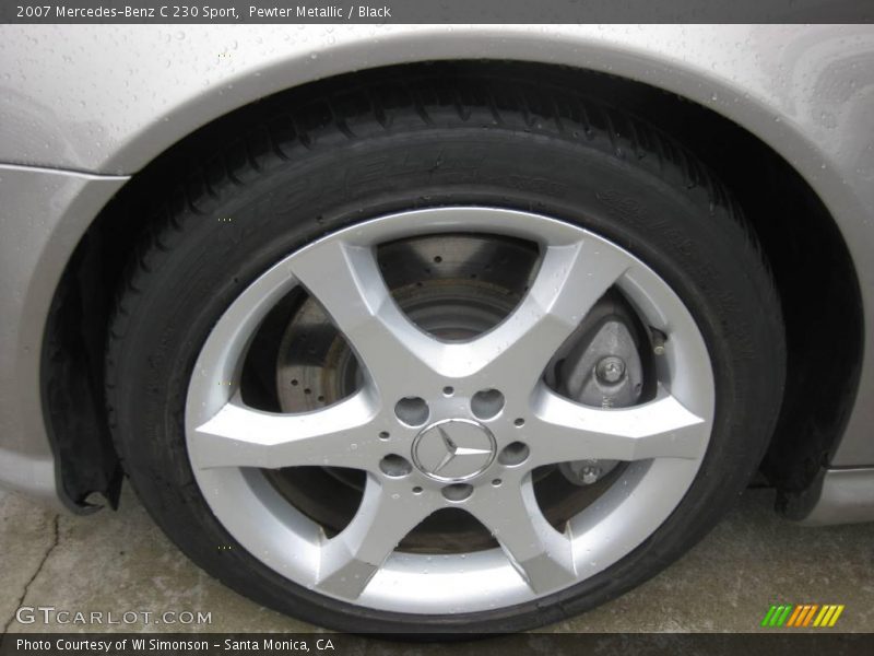 Pewter Metallic / Black 2007 Mercedes-Benz C 230 Sport