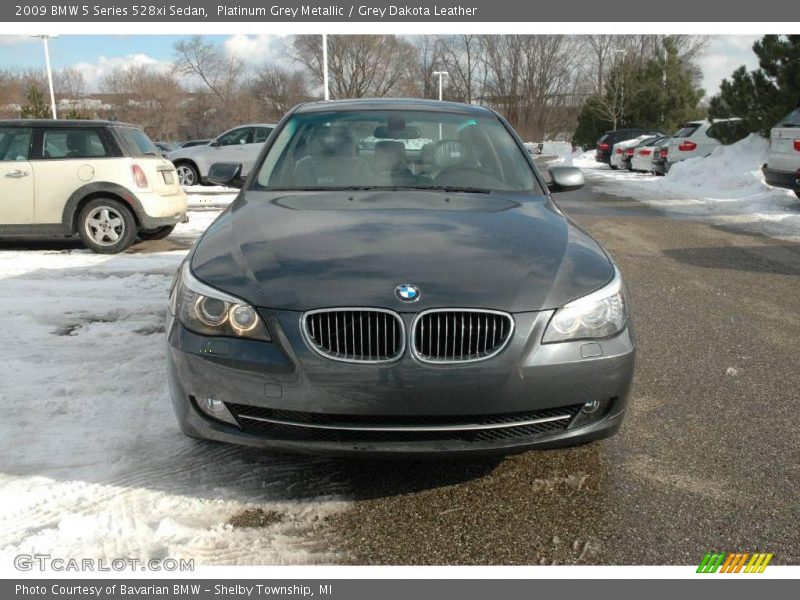 Platinum Grey Metallic / Grey Dakota Leather 2009 BMW 5 Series 528xi Sedan