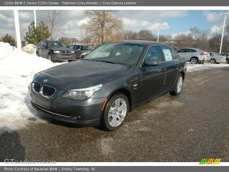 Platinum Grey Metallic / Grey Dakota Leather 2009 BMW 5 Series 528xi Sedan