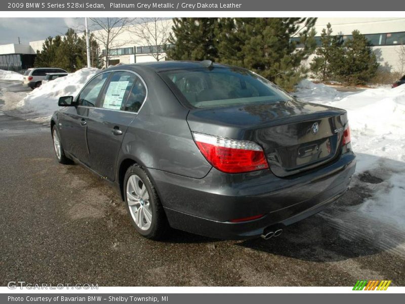 Platinum Grey Metallic / Grey Dakota Leather 2009 BMW 5 Series 528xi Sedan