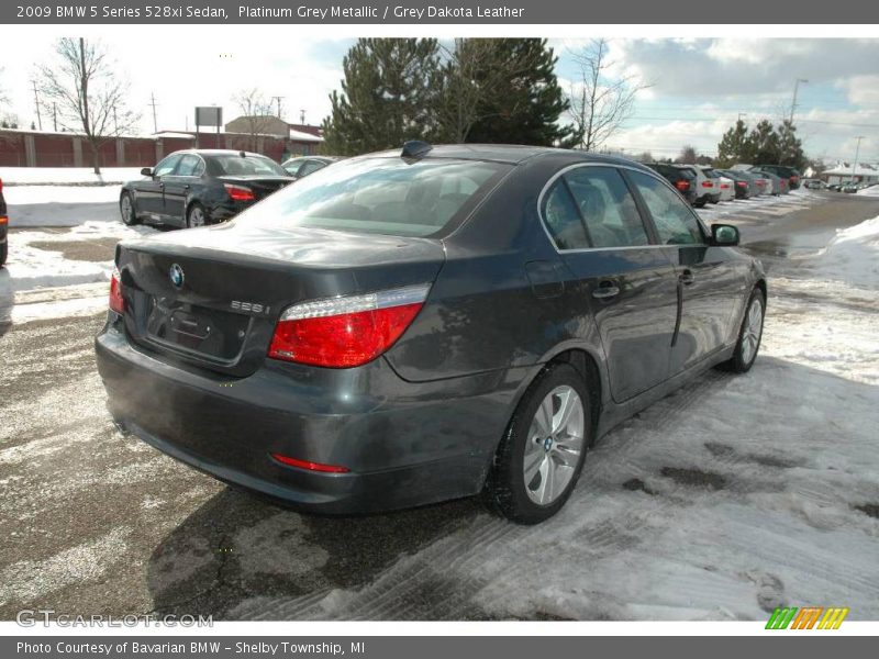 Platinum Grey Metallic / Grey Dakota Leather 2009 BMW 5 Series 528xi Sedan
