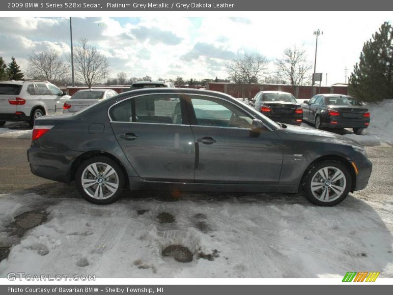 Platinum Grey Metallic / Grey Dakota Leather 2009 BMW 5 Series 528xi Sedan