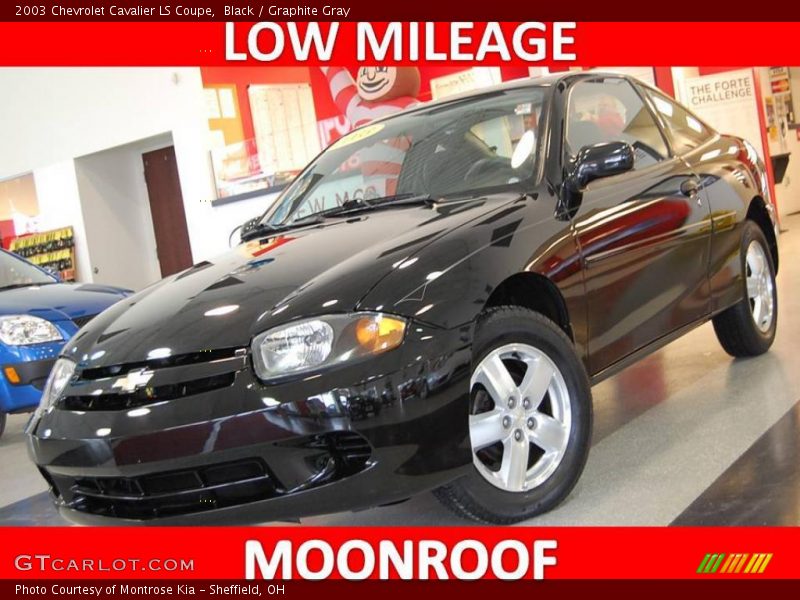 Black / Graphite Gray 2003 Chevrolet Cavalier LS Coupe