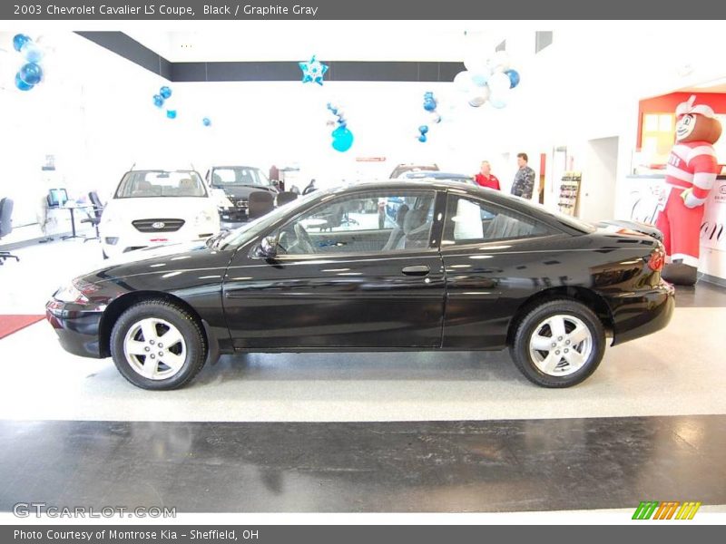 Black / Graphite Gray 2003 Chevrolet Cavalier LS Coupe