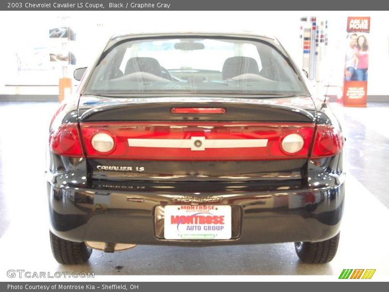Black / Graphite Gray 2003 Chevrolet Cavalier LS Coupe