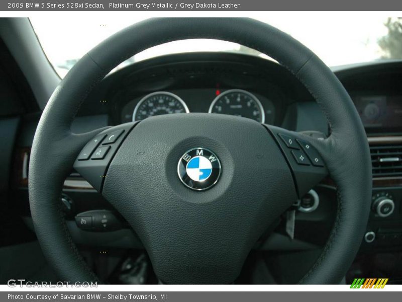 Platinum Grey Metallic / Grey Dakota Leather 2009 BMW 5 Series 528xi Sedan