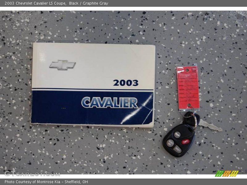 Black / Graphite Gray 2003 Chevrolet Cavalier LS Coupe