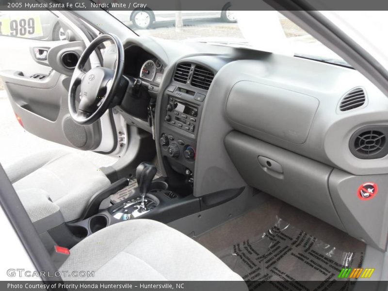 Nordic White / Gray 2005 Hyundai Santa Fe GLS