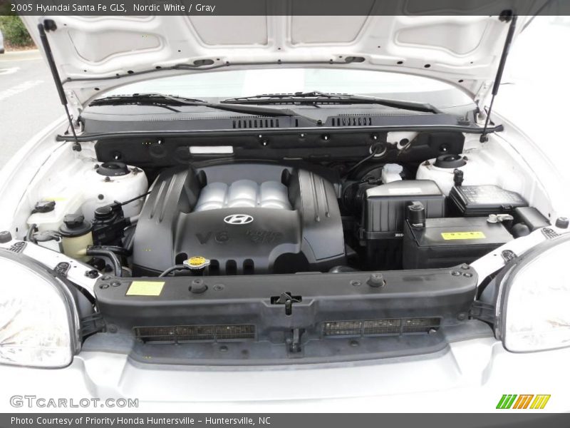 Nordic White / Gray 2005 Hyundai Santa Fe GLS