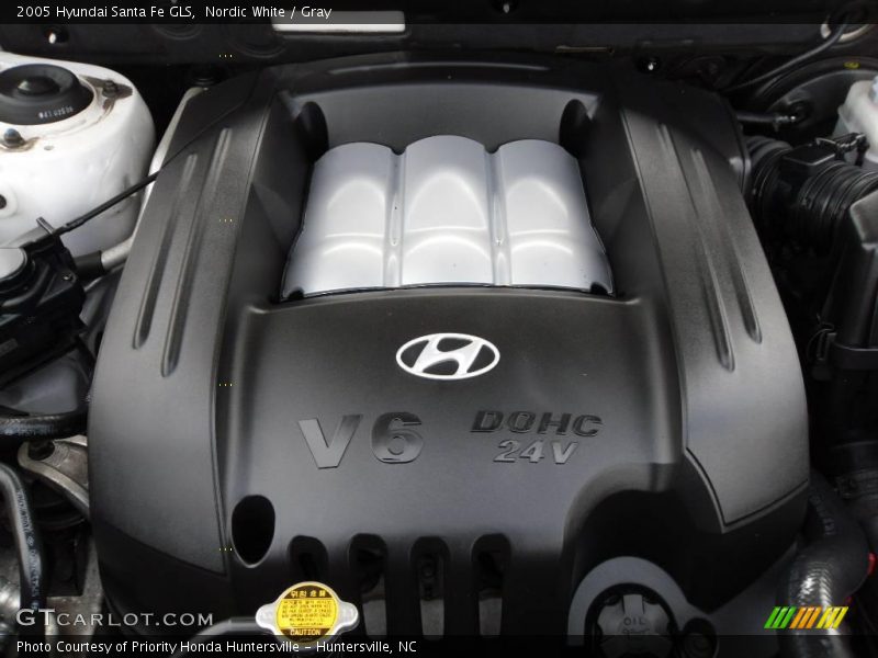 Nordic White / Gray 2005 Hyundai Santa Fe GLS