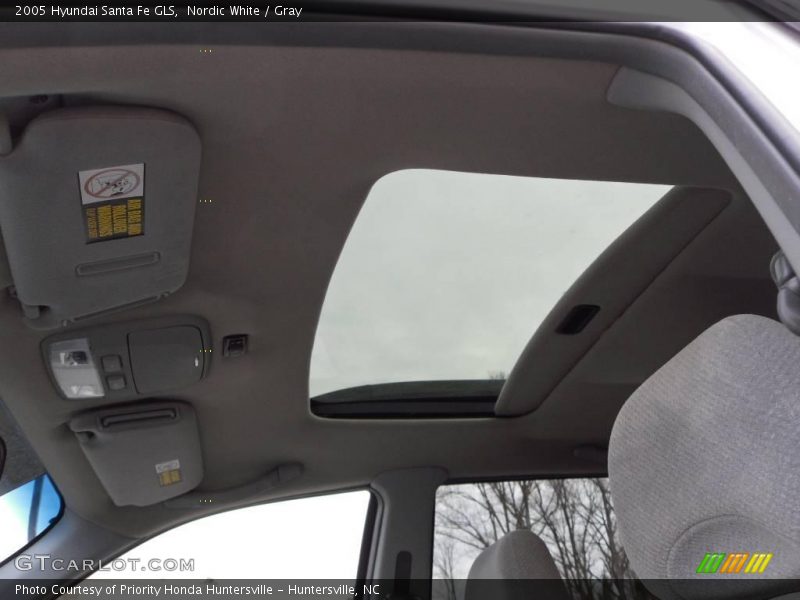 Nordic White / Gray 2005 Hyundai Santa Fe GLS