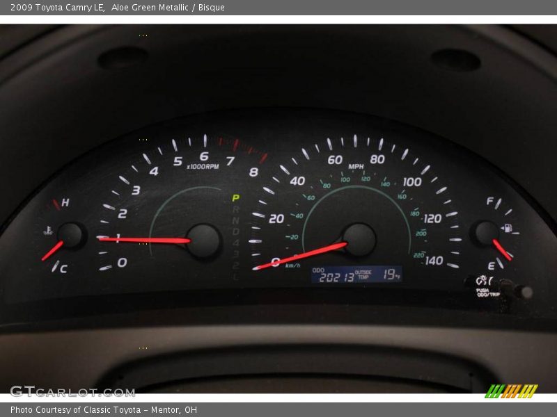 Aloe Green Metallic / Bisque 2009 Toyota Camry LE