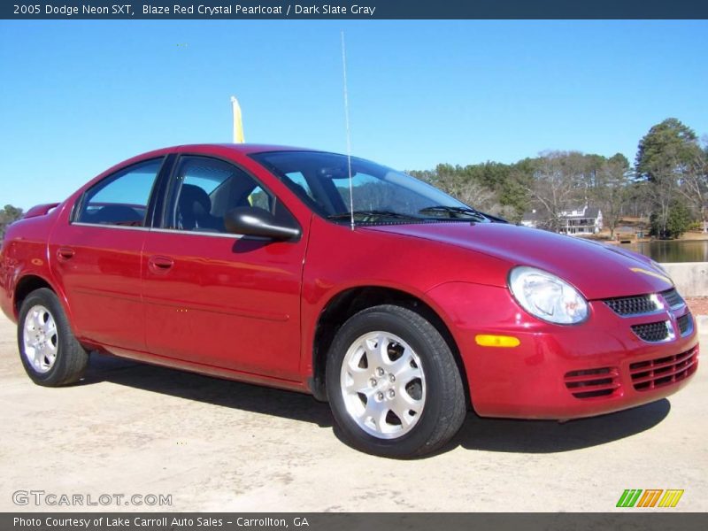 Blaze Red Crystal Pearlcoat / Dark Slate Gray 2005 Dodge Neon SXT