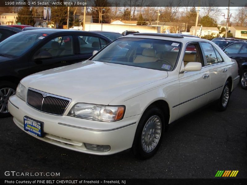 Arctic White / Beige 1998 Infiniti Q 45 Sedan