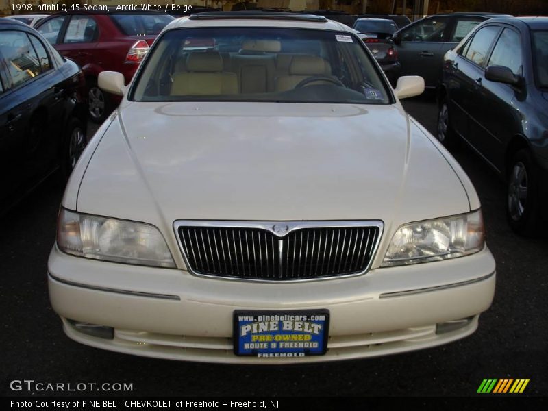Arctic White / Beige 1998 Infiniti Q 45 Sedan