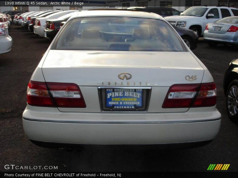 Arctic White / Beige 1998 Infiniti Q 45 Sedan