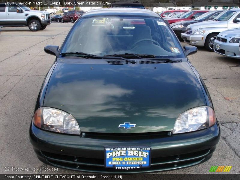 Dark Green Metallic / Gray 2000 Chevrolet Metro LSi Coupe