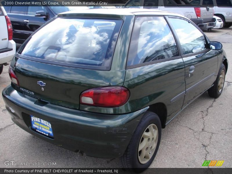 Dark Green Metallic / Gray 2000 Chevrolet Metro LSi Coupe