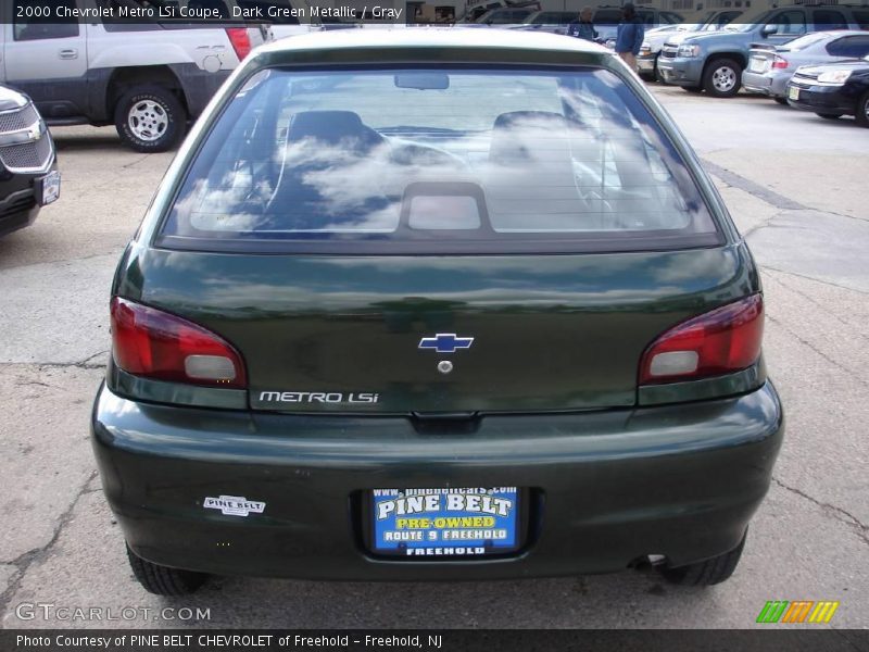 Dark Green Metallic / Gray 2000 Chevrolet Metro LSi Coupe