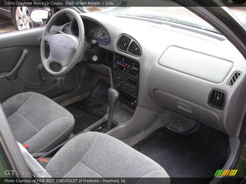 Dark Green Metallic / Gray 2000 Chevrolet Metro LSi Coupe