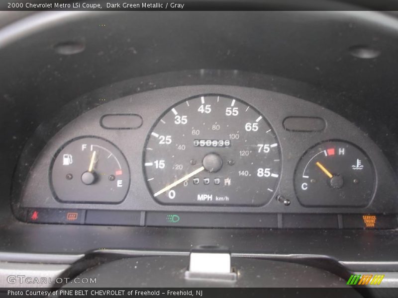 Dark Green Metallic / Gray 2000 Chevrolet Metro LSi Coupe
