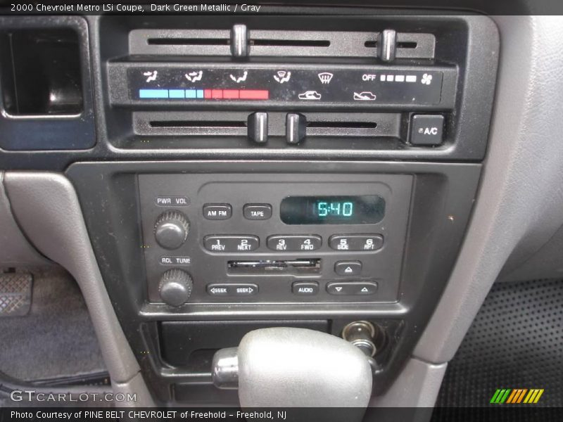 Dark Green Metallic / Gray 2000 Chevrolet Metro LSi Coupe