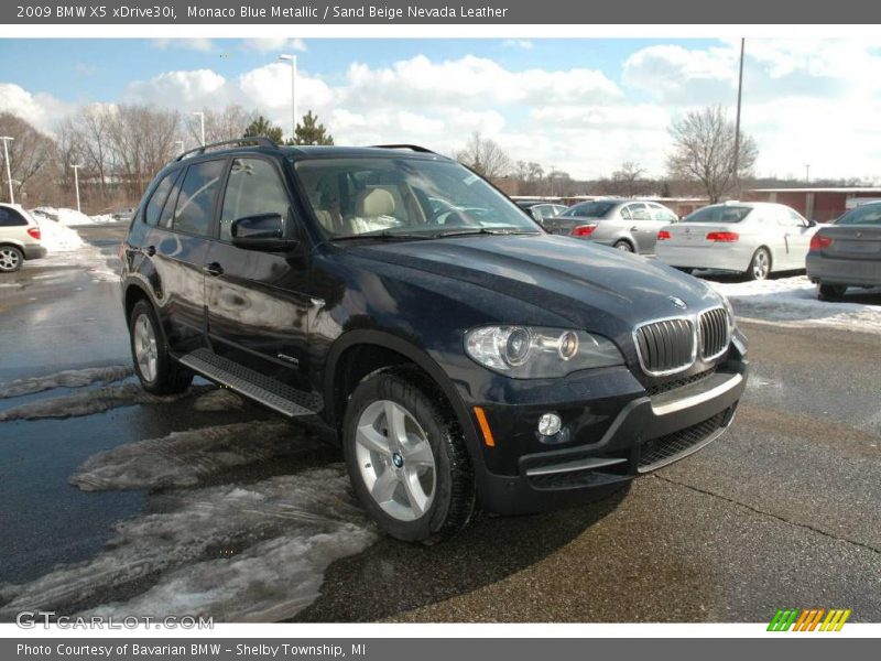 Monaco Blue Metallic / Sand Beige Nevada Leather 2009 BMW X5 xDrive30i
