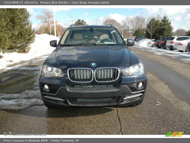 Monaco Blue Metallic / Sand Beige Nevada Leather 2009 BMW X5 xDrive30i