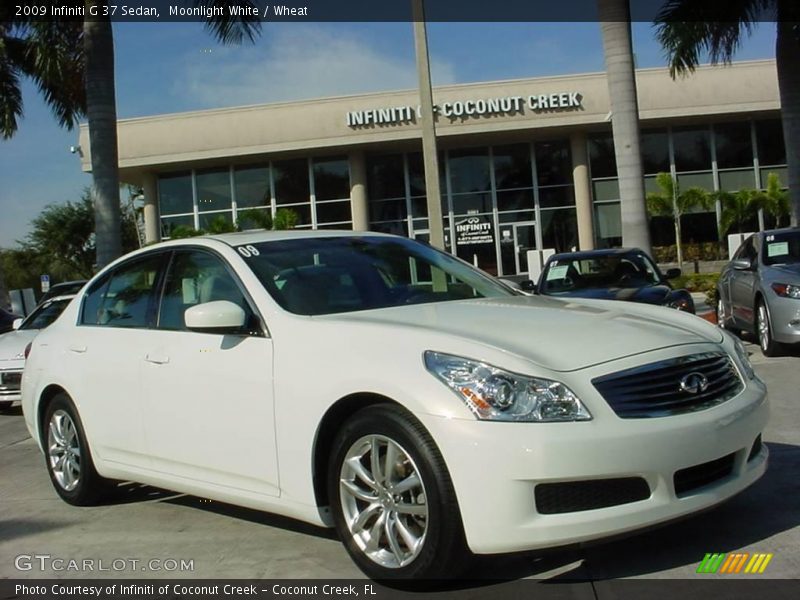 Moonlight White / Wheat 2009 Infiniti G 37 Sedan