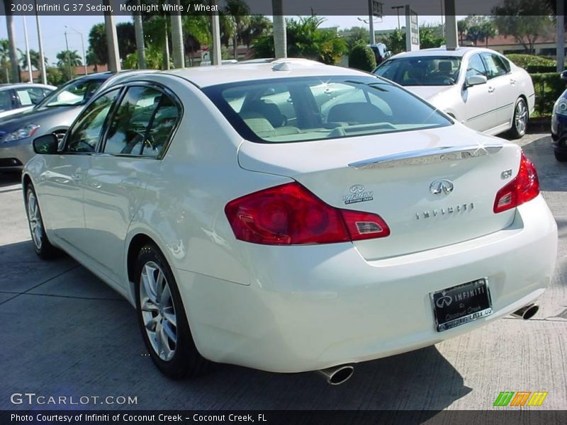Moonlight White / Wheat 2009 Infiniti G 37 Sedan