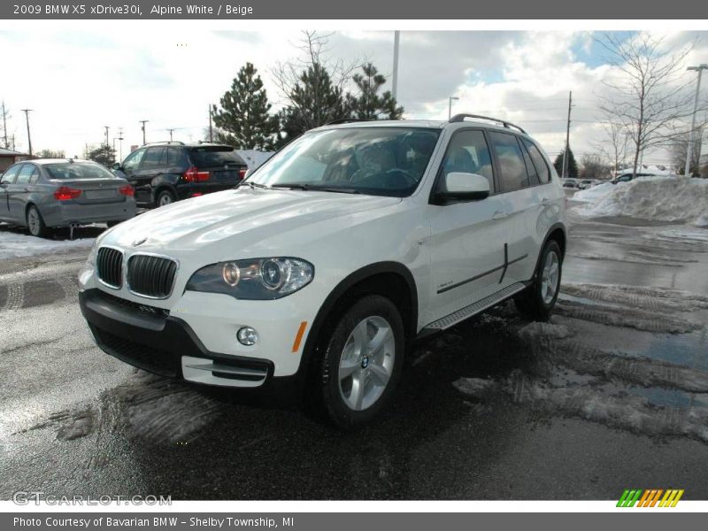 Alpine White / Beige 2009 BMW X5 xDrive30i
