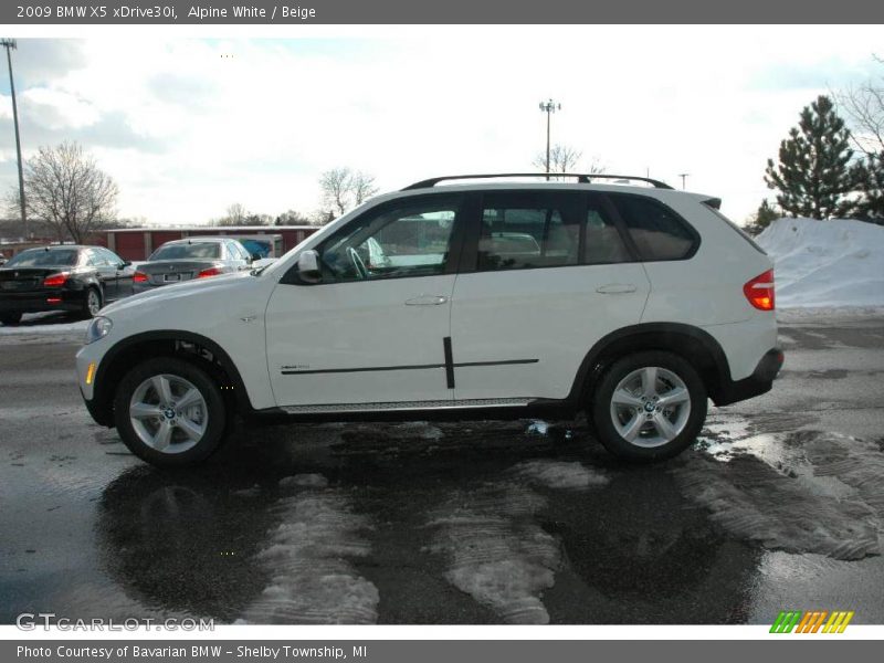 Alpine White / Beige 2009 BMW X5 xDrive30i