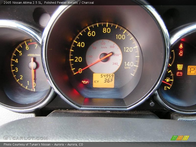 Polished Pewter Metallic / Charcoal 2005 Nissan Altima 2.5 SL