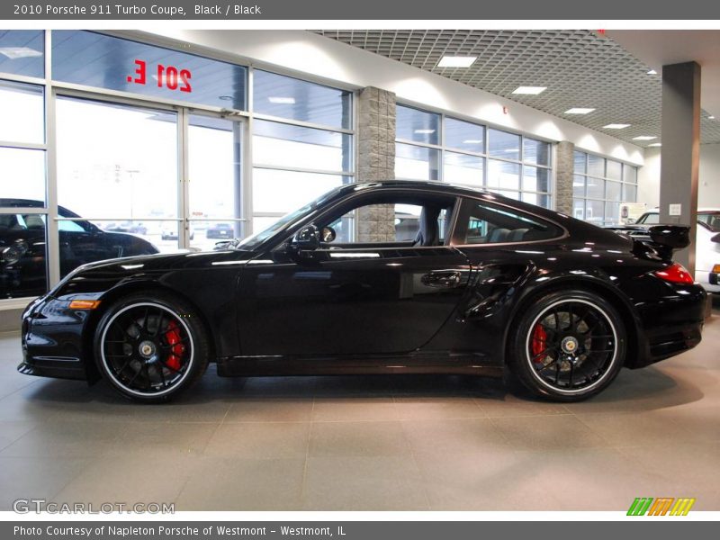 Black / Black 2010 Porsche 911 Turbo Coupe