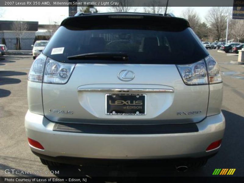Millennium Silver Metallic / Light Gray 2007 Lexus RX 350 AWD