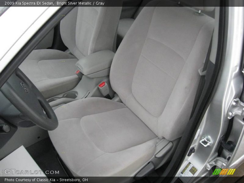 Bright Silver Metallic / Gray 2009 Kia Spectra EX Sedan