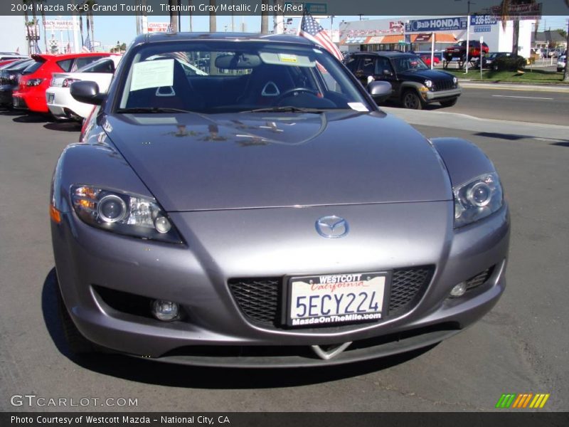 Titanium Gray Metallic / Black/Red 2004 Mazda RX-8 Grand Touring