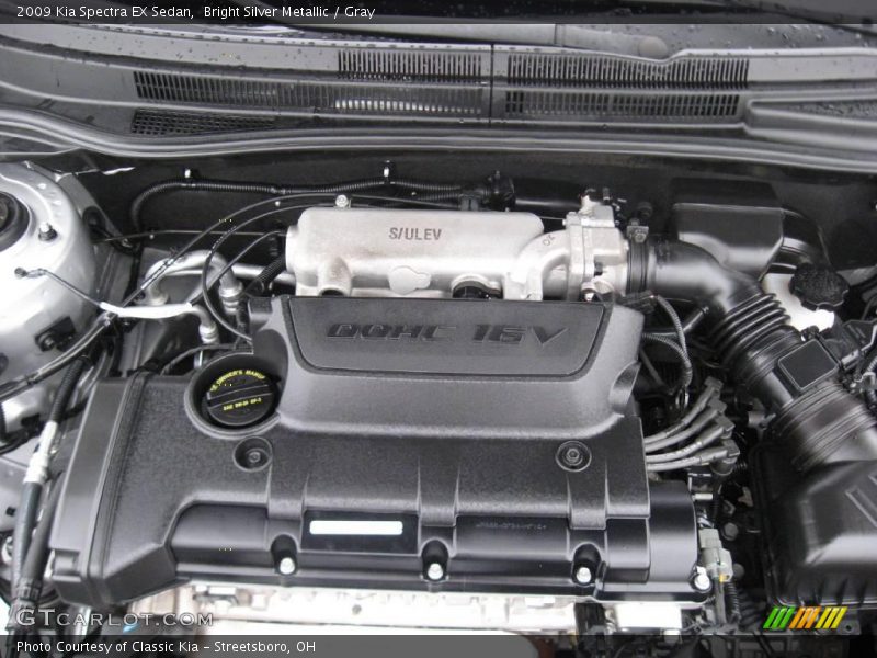 Bright Silver Metallic / Gray 2009 Kia Spectra EX Sedan